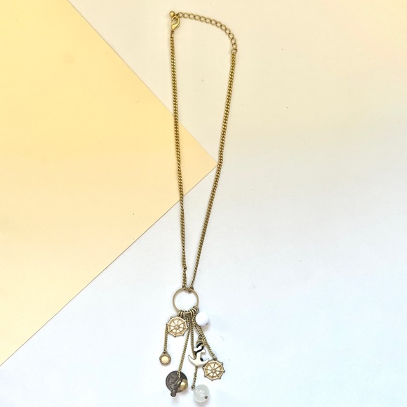 🍭 3/$20 urban outfitters nautical charm gold necklace - Picture 4 of 13